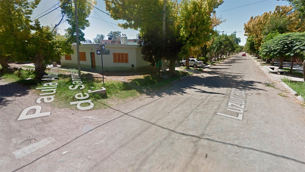 Tagua fue atacada a puñaladas en el cruce de Luzuriaga y Paula Albarracín, de San Rafael. Foto: Street View