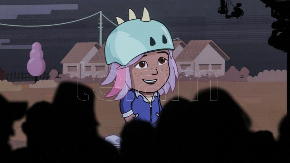 Juan Cabandié, presentó este domingo en Tecnópolis a Yazy. (Foto: Leo Vaca)