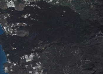 Se hace pública la primera ortofoto de la destrucción del volcán de La Palma