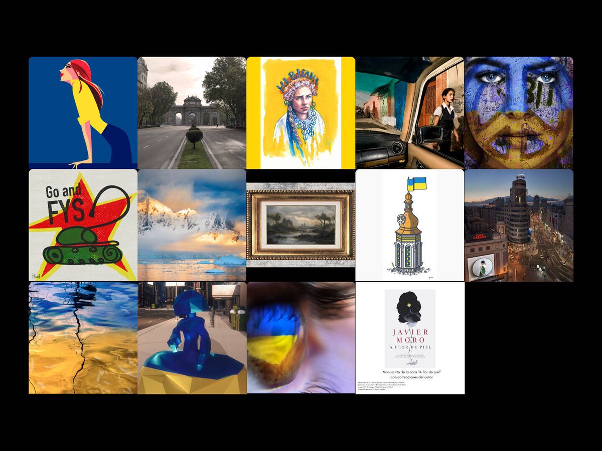 Foto: Arte solidario en ayuda de los refugiados de Ucrania.