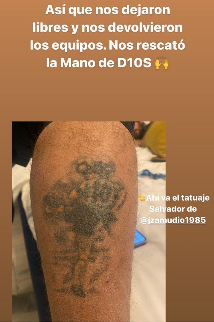 El tatuaje salvador de Maradona (foto Instagram)