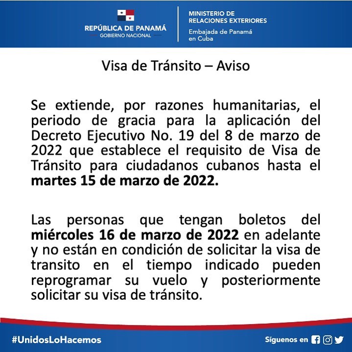 Panam Aplaza Hasta El 16 De Marzo Entrada En Vigor De La Visa De   Panama Aplaza Hasta El 16 De Marzo Entrada En Vigor De La Visa De Transito 