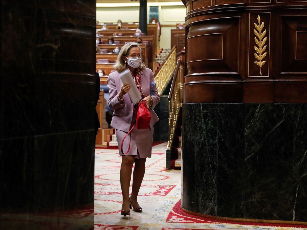 Foto: La vicepresidenta primera del Gobierno y ministra de Economía, Nadia Calviño. (EFE/Juan Carlos Hidalgo)