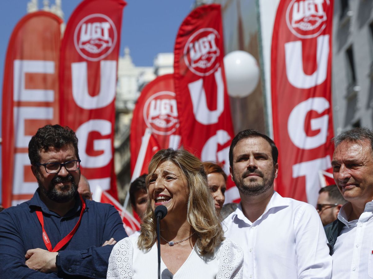 Foto: Yolanda Díaz, en la manifestación del 1 de mayo en Madrid. (EFE/Mariscal)