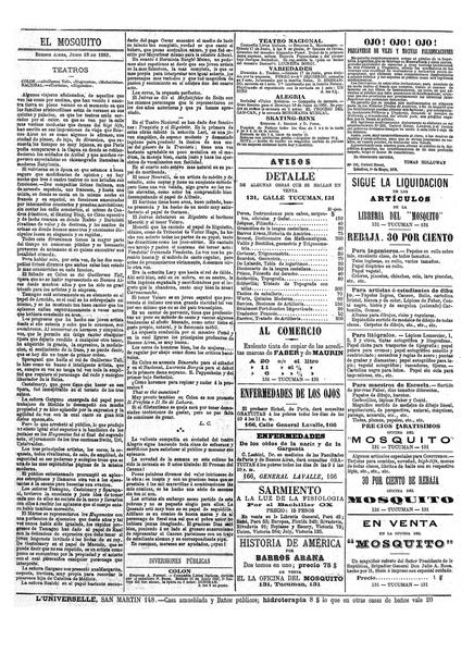 El Mosquito, periódico sátiro. Foto: Archivo General de la Nación.