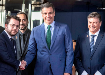 Fugaz encuentro entre Sánchez y Aragonès en Barcelona antes del encuentro oficial que todavía no tiene fecha