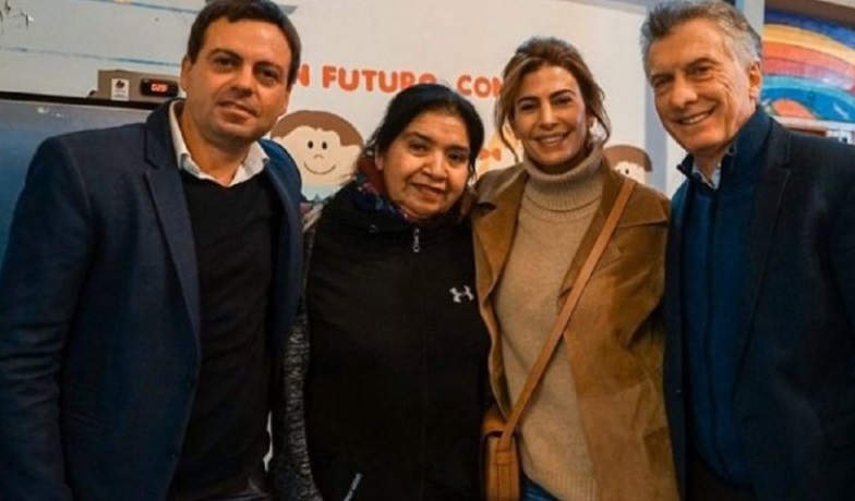 Mauricio Macri volvió a visitar a Margarita Barrientos en modo campaña