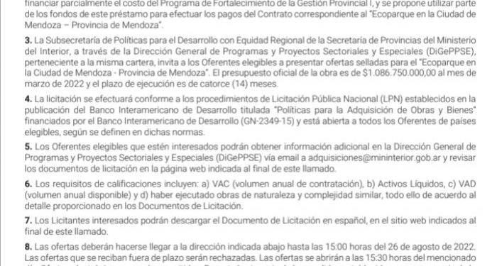 El gobierno de Mendoza llamó a licitación para la “concesión” del Cerro de la Gloria y el Ecoparque