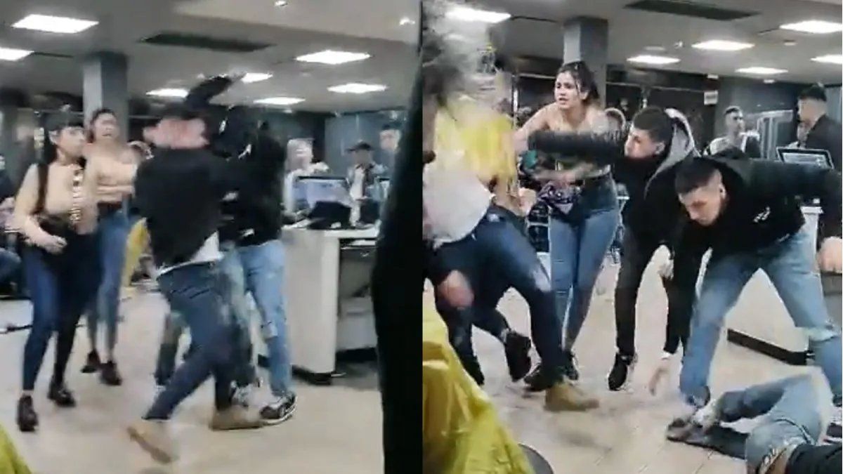 Caos: un local de comidas rápidas fue protagonista de una batalla campal entre jóvenes