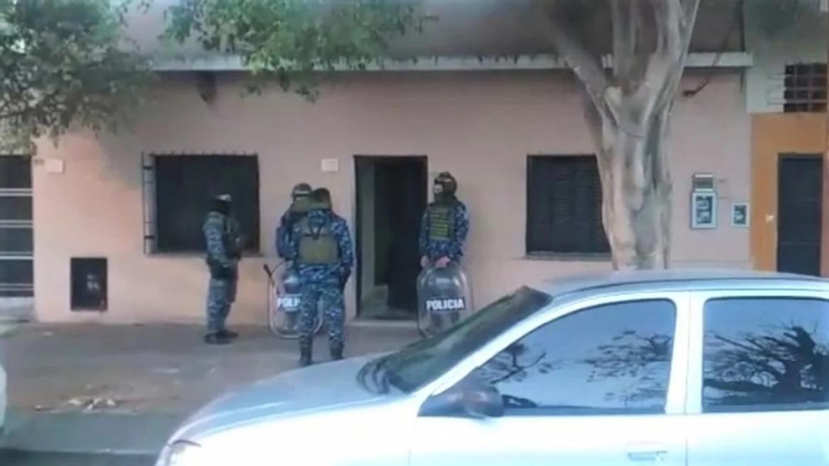 Allanamiento en la casa de Fernando Andre Sabag Montiel. Foto: Captura de video.