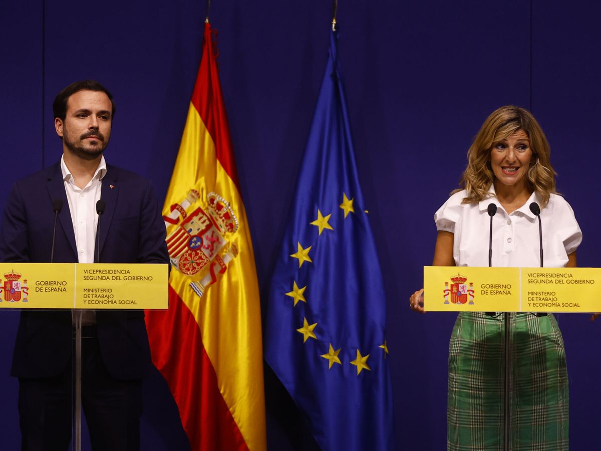 Foto: Yolanda Díaz y Alberto Garzón