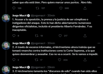 La oposición asegura que el kirchnerismo se está “aprovechando” del ataque a Cristina