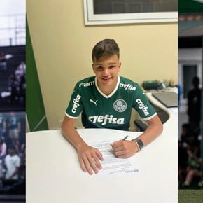 Tiene 16 años, es una joyita del Palmeiras y ya firmó su primer contrato profesional