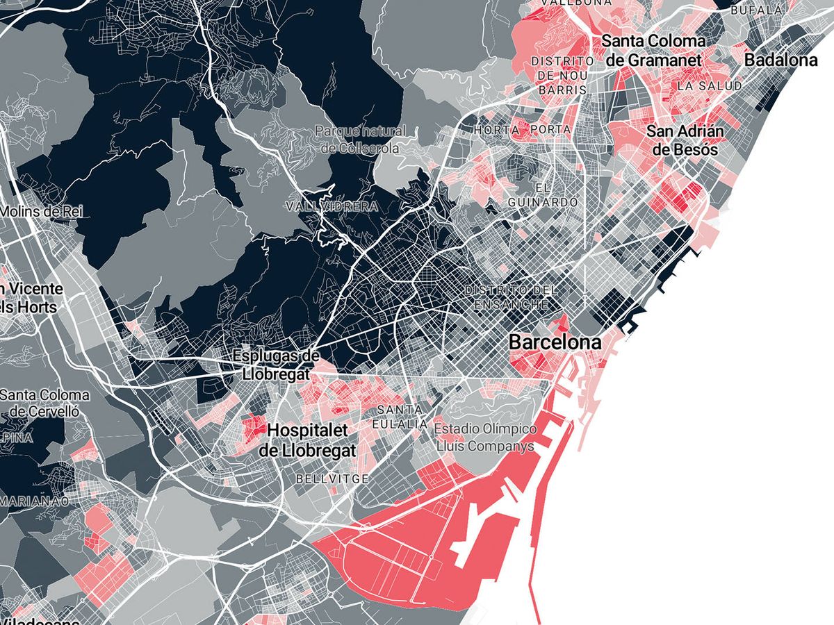 Foto: Distribución de la renta en Barcelona.