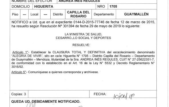 Guaymallén: disparates administrativos permiten a un geriátrico clausurado seguir en funciones