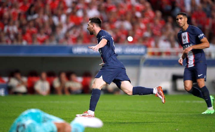 Messi festeja su golazo. REUTERS/Pedro Nunes
