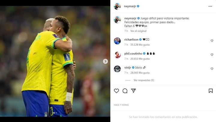 Las publicaciones de Neymar tras la lesión.