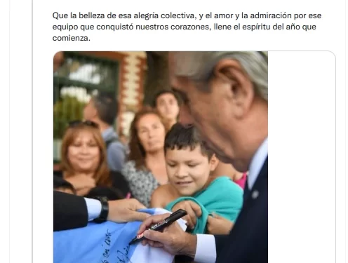 Alberto Fernández celebró su único logro: “Este año será, para siempre, el año en que salimos campeones del mundo”