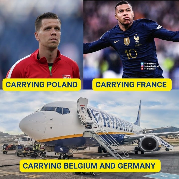 El meme de la aerolínea Ryanair tras las eliminaciones de Bélgica y Alemania. @Ryanair
