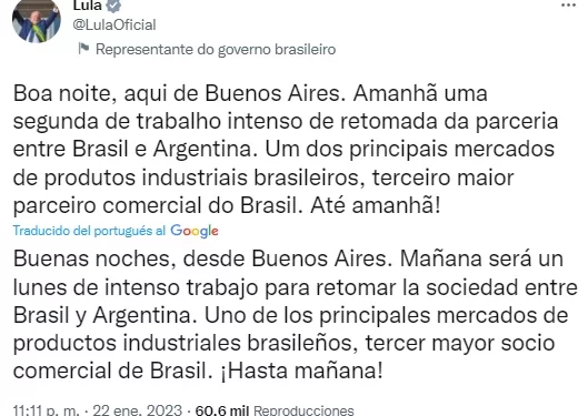 Lula llegó a la Argentina para reunirse con Alberto Fernández y participar de la cumbre de la CELAC