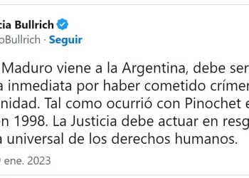 Patricia Bullrich: “si Maduro viene a la Argentina, debe ser detenido de manera inmediata”