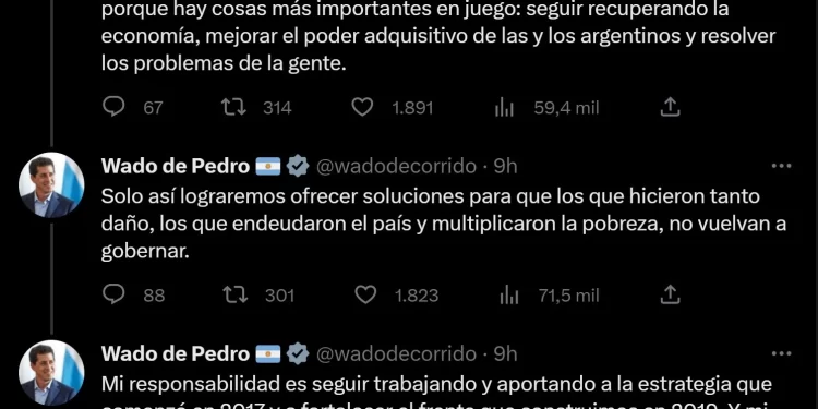 Wado De Pedro bajó un cambio y dijo que su responsabilidad es “seguir trabajando para la estrategia oficialista”