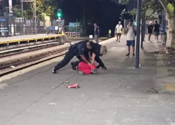 Valor y arrojo: Un policía se abalanzó sobre un individuo que amenzaba con detonar una granada en el tren
