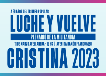 Montarán en Avellaneda un acto para que Cristina Fernández revise su decisión de no ser candidata este año