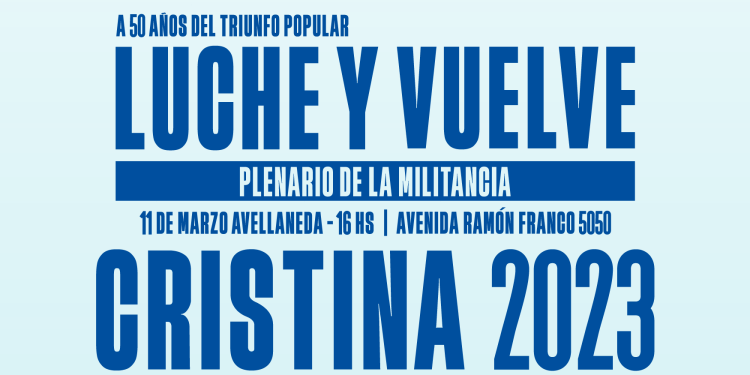 Montarán en Avellaneda un acto para que Cristina Fernández revise su decisión de no ser candidata este año