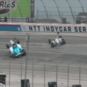 La reacción viral de Canapino al zafar de un choque en la Indycar: "¡Qué locura!"