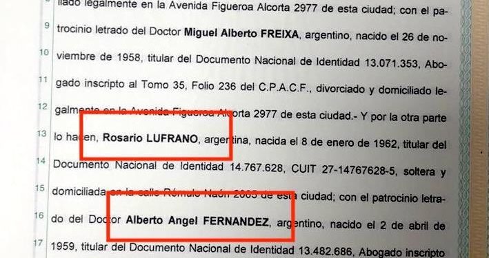 El día que Alberto fue abogado de Rosario Lufrano y le hizo ganar un millón de pesos en un juicio contra el Estado