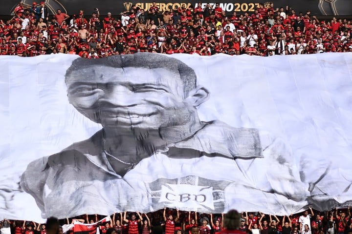 El homenaje de los hinchas de Flamengo. (EFE)