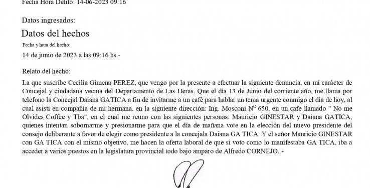 Campaña caliente: ahora Orozco acusa a Cornejo de haber querido comprar a una concejala de Las Heras