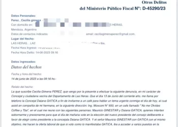 Concejala de Las Heras habría sufrido amenazas tras denunciar en la Justicia que quisieron sobornarla