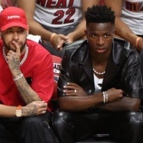 Neymar y Vinicius en Miami: fueron a ver la final de la NBA