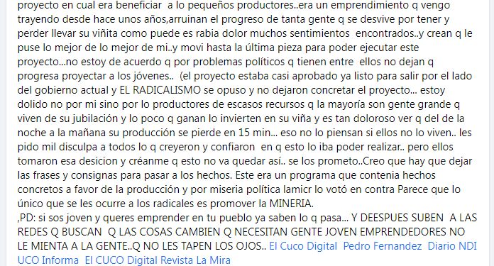 Fuerte denuncia de Cambia Mendoza en San Carlos por un millonario sorteo que impulsa la Municipalidad