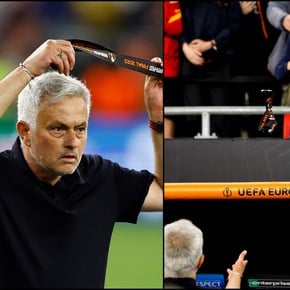 A Mourinho se le rompió una racha y tiró la medalla a la tribuna... 