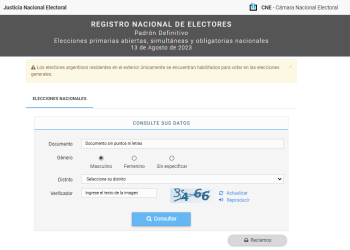 Dónde voto: cómo consultar el padrón electoral y qué desinformación circula al respecto