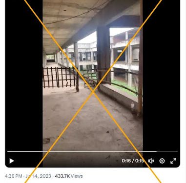 Es engañoso el video que muestra la inauguración de una obra no terminada en Tucumán