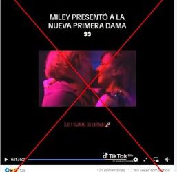 Es falso que en este video Javier Milei está besando a su hermana: es su ex pareja