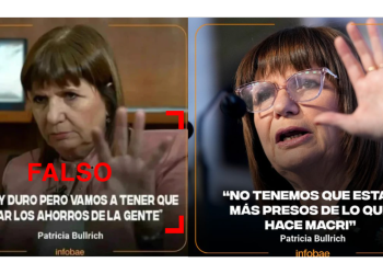 Es falso que Patricia Bullrich dijo: “Es muy duro pero vamos a tener que utilizar los ahorros de la gente”