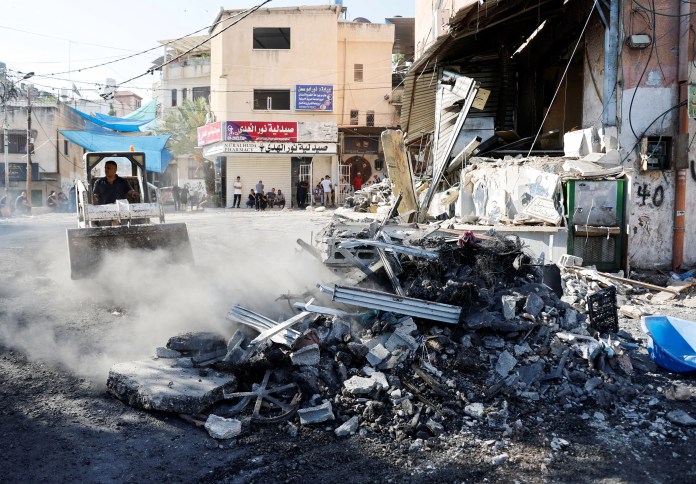 El edificio atacado contenía varios explosivos listos para ser utilizados. 5 de septiembre de 2023. REUTERS/Raneen Sawafta