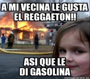 meme, niña incendio