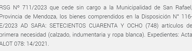 🎁 San Rafael ligó 748 regalos presidenciales: ¿Qué recibió?