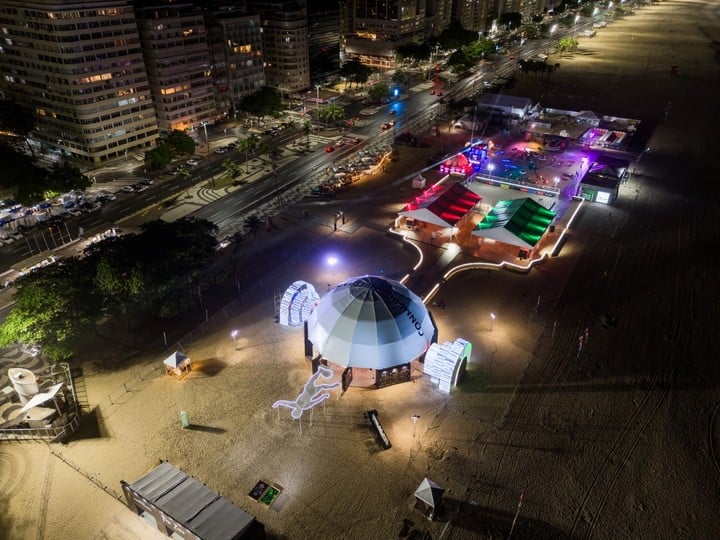Así luce el Fan Fest en la noche de Río. (Gentileza Effect Sport)