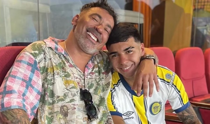 El Pocho Lavezzi junto a su hijo Tomás (Instagram)