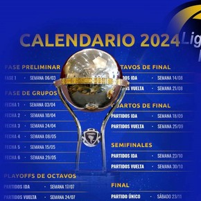 Confirmado el calendario para la Copa Sudamericana 2024