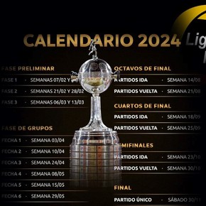 Confirmado: así será el calendario de la Copa Libertadores 2024