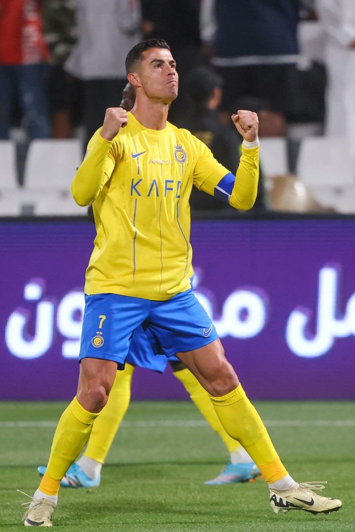 Ronaldo en su festejo ante Al Shabab: enseguida provocó.