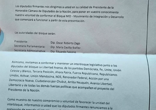 Oscar Zago presentó un nuevo bloque tras su eyección de La Libertad Avanza e invitó a La Unión Mendocina a integrarlo